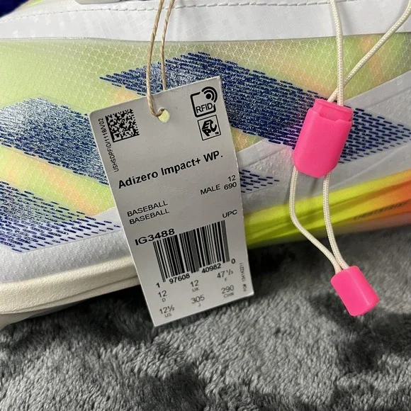 Adidas Adizero Impact+ WP Shoes Mens‎ Size 12.5 Purple Baseball Cleats IG3488